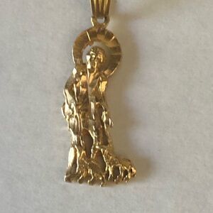 14K Gold- Saint Lazarus Pendant